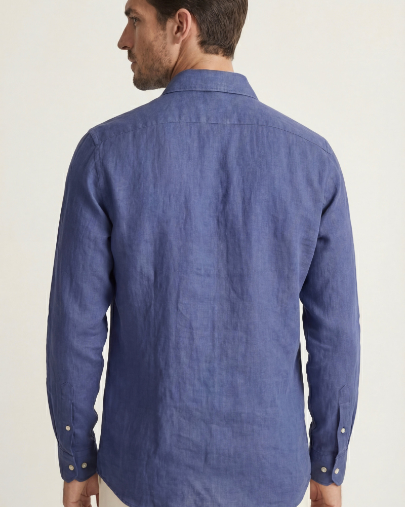 Capri Linnenhemd in Marineblauw – Lichtgewicht en Ademend