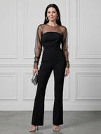 Oksana | Elegante jumpsuit met getailleerd bovenstuk en wijde pijpen
