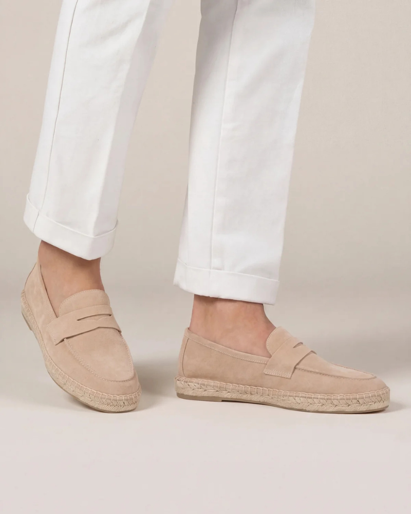 Ocean suède mule in beige - moeiteloze stijl