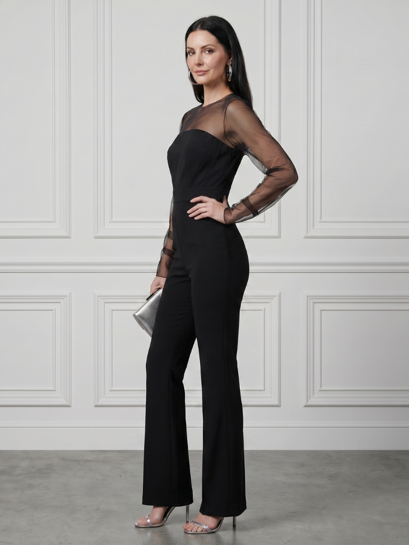 Oksana | Elegante jumpsuit met getailleerd bovenstuk en wijde pijpen