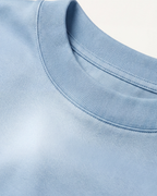 Oceanblauw mercerized katoen T-shirt - Premium zacht en duurzaam