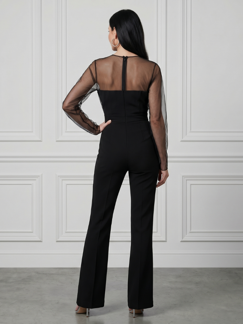 Oksana | Elegante jumpsuit met getailleerd bovenstuk en wijde pijpen