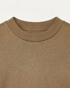 Olijfgroene T-shirt van merceriseerde katoen