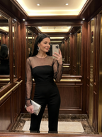 Oksana | Elegante jumpsuit met getailleerd bovenstuk en wijde pijpen