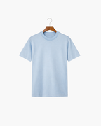 Oceanblauw mercerized katoen T-shirt - Premium zacht en duurzaam