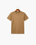 Olijfgroene T-shirt van merceriseerde katoen