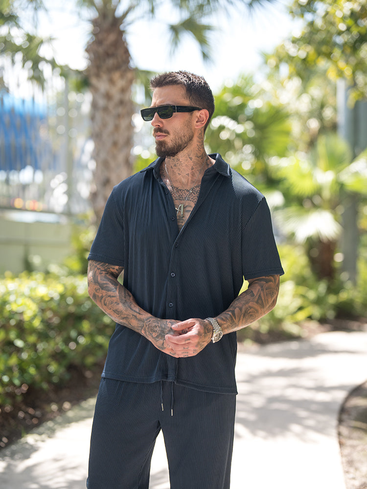 Hemd-Sets im Casual-Look mit lockerem Schnitt