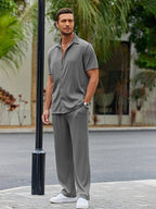 Hemd-Sets im Casual-Look mit lockerem Schnitt