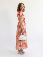 Althea | Elegante maxi-jurk met lange mouwen en bloemmotief