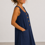 Maud | Kleid aus Baumwolle und Leinen