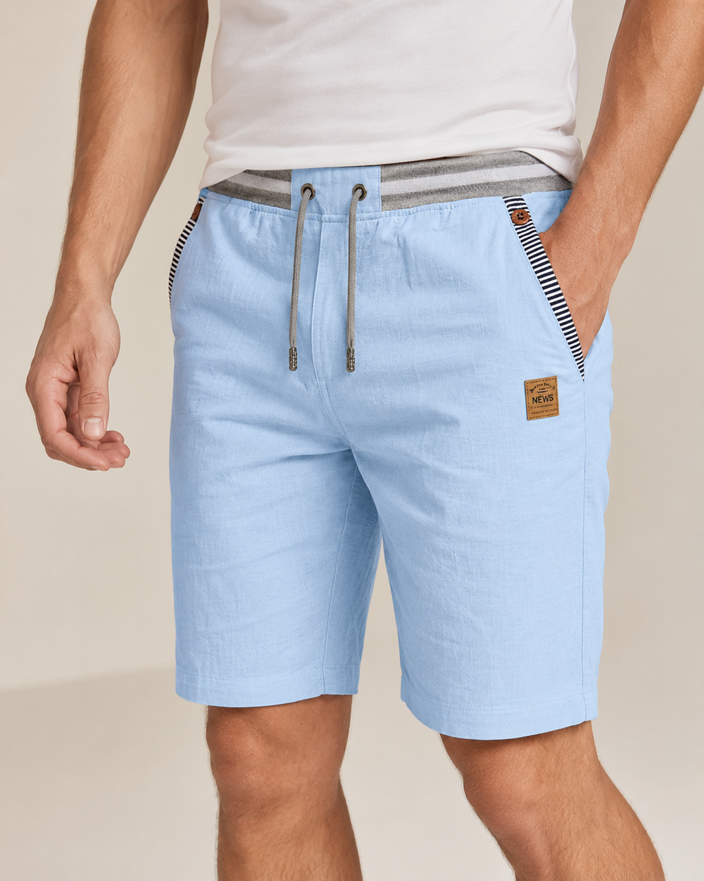 Leichte Sommer-Shorts mit Kordelzug