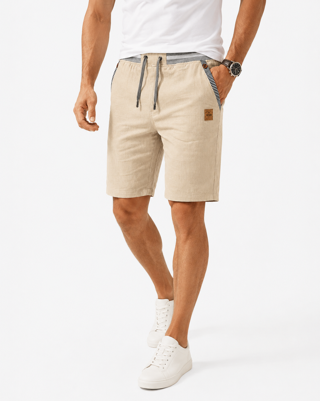 Leichte Sommer-Shorts mit Kordelzug