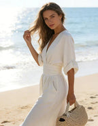 Karin | Stijlvolle jumpsuit met wijde pijpen – tijdloos elegant