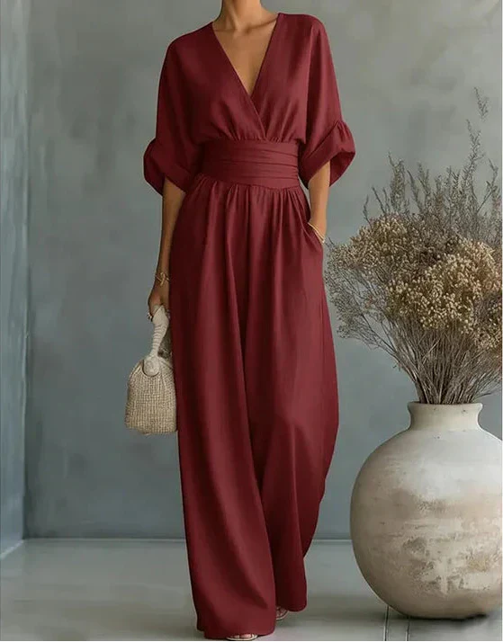 Karin | Stijlvolle jumpsuit met wijde pijpen – tijdloos elegant
